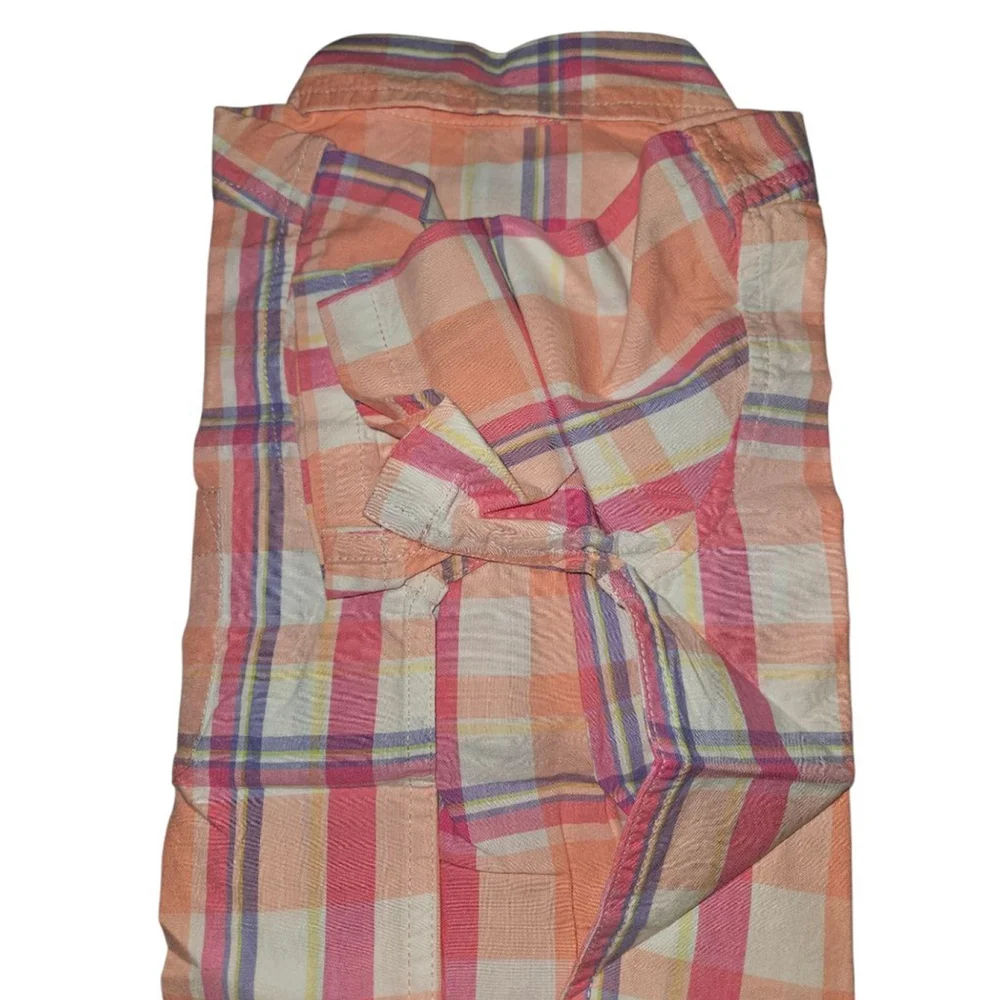 The Children's Place Plaid Button Down Short Sleeve Shirt Boy's Size 5/6 NEW